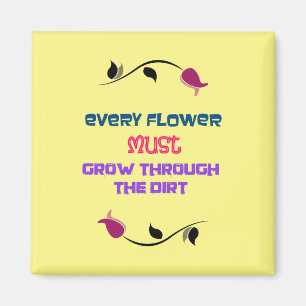 Aimant Citation de typographie inspirante avec dessin de