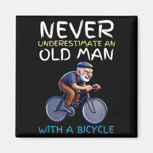 Aimant Citation de vélo de vieil homme motivant - Cyclism