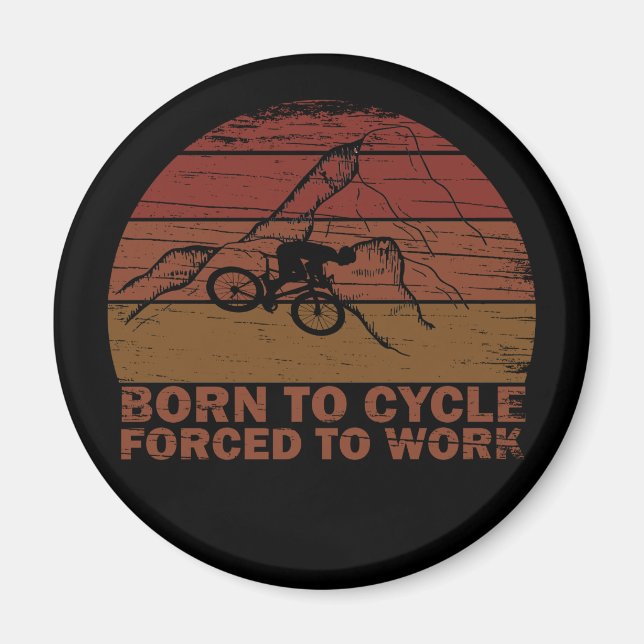 Aimant Citation de VTT motivationnelle - Cyclisme drôle (Devant)