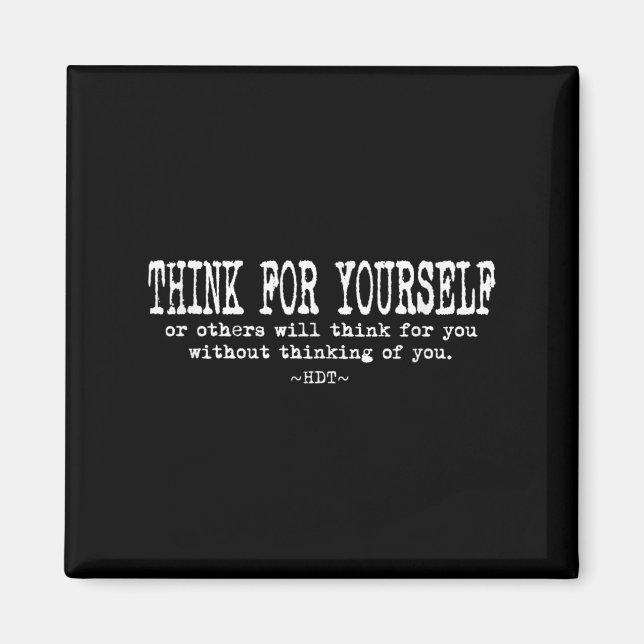 Aimant Citation d'eau de motivation inspirante - Pensez p (Devant)