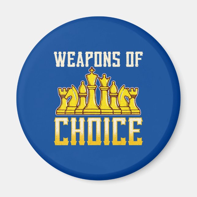 Aimant Citation D'Échecs Armes De Choix Joueur D'Équipe D (Devant)