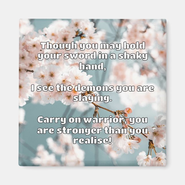 Aimant Citation d'encouragement positif Empath Warrior (Devant)