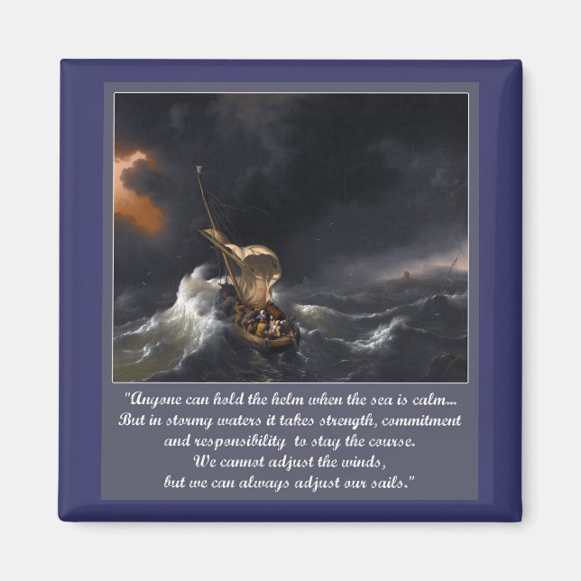 Aimant Citation d'encouragement pour les moments difficil (Devant)