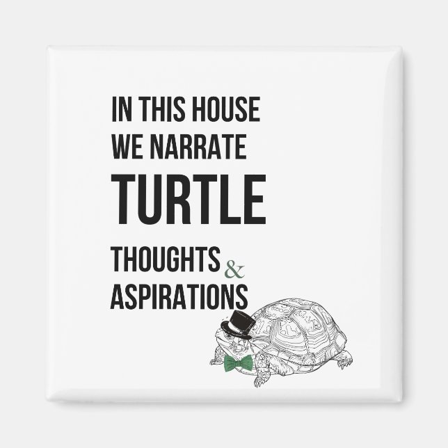 Aimant Citation des amoureux de TURTLE drôle (Devant)