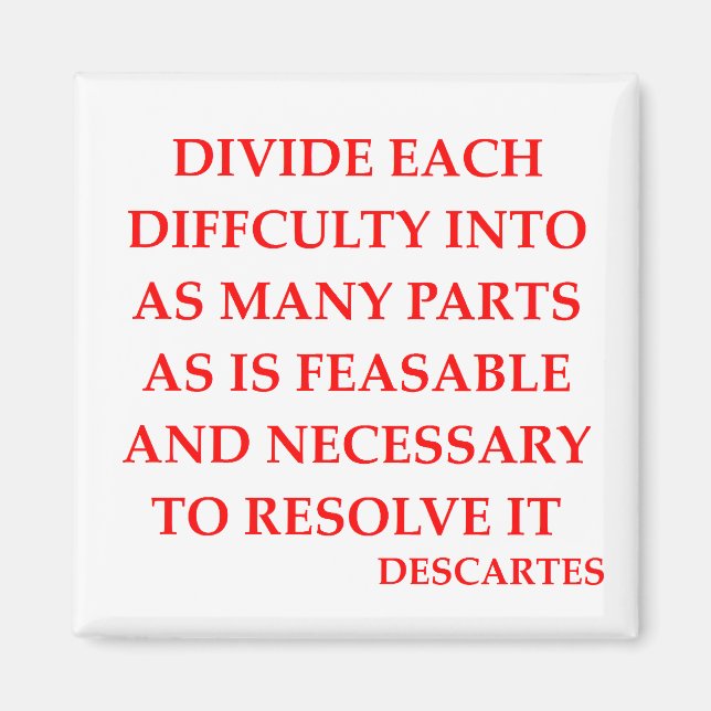Aimant Citation DESCARTES (Devant)