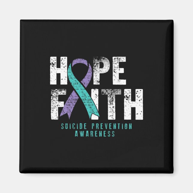 Aimant Citation désespérée Faith Hope Suicide Prevention  (Devant)