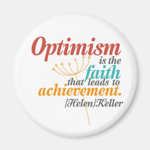 Aimant Citation d'Helen Keller Optimisme