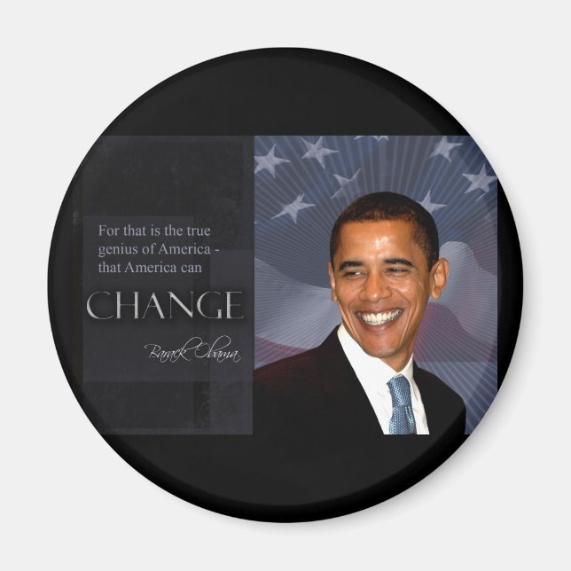 Aimant Citation d'Obama (Devant)
