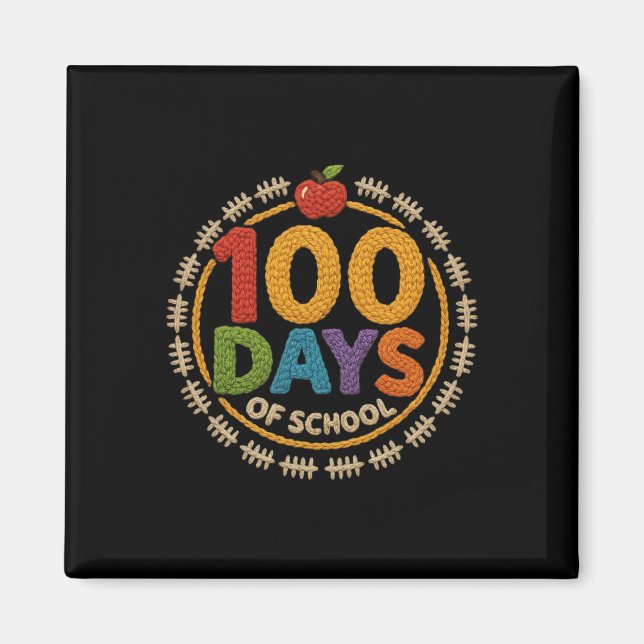 Aimant Citation drôle de 100 jours d'école, Professeur co (Devant)