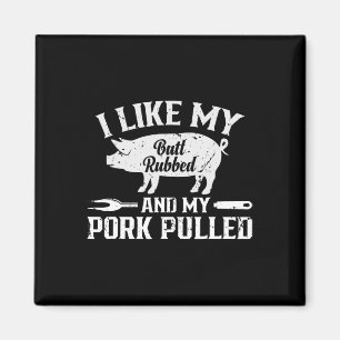 Aimant Citation drôle de barbecue grillant le porc effilo