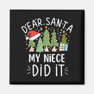 Aimant Citation drôle de Noël Chère tante Santa Ma nièce