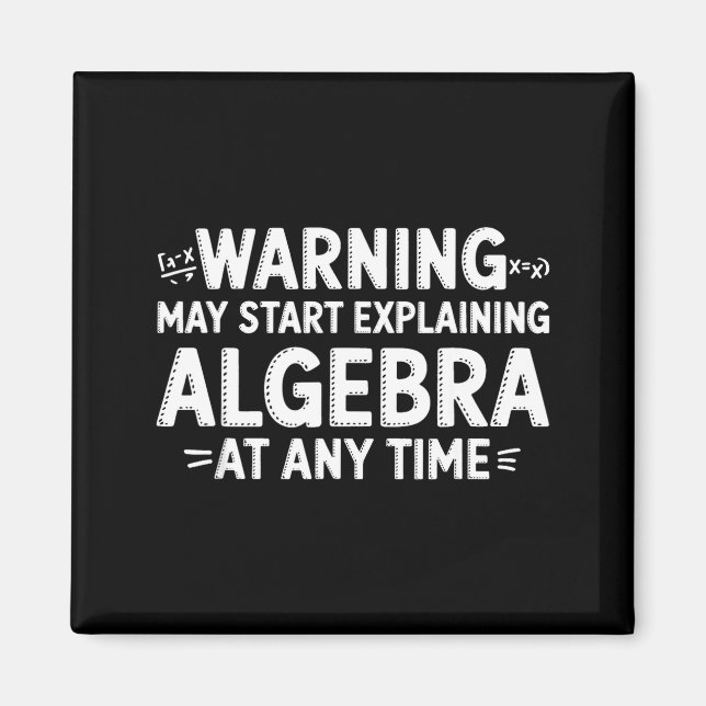 Aimant Citation drôle d'enseignant de mathématiques peut  (Devant)