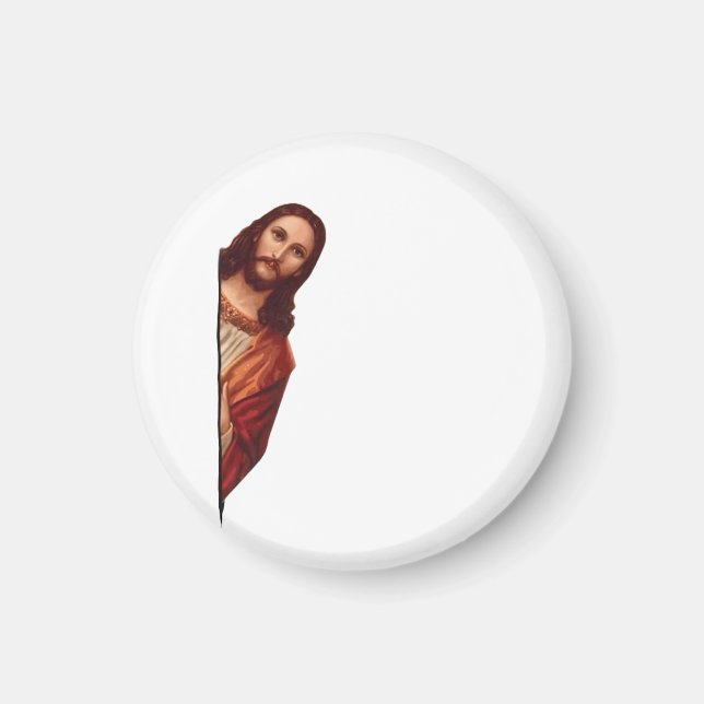 Aimant Citation drôle Jésus Meme, J'ai vu ça Jésus  (Devant)