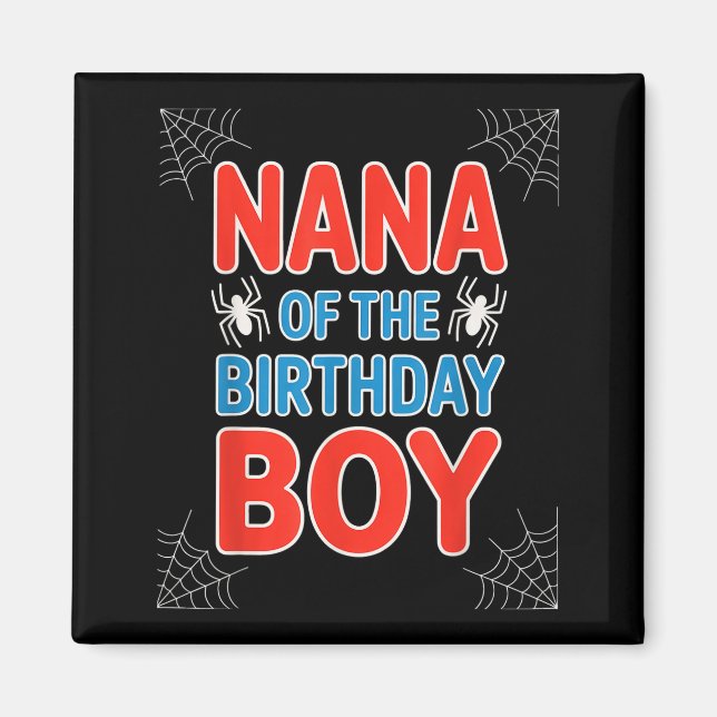 Aimant Citation drôle Nana du garçon d'anniversaire Thème (Devant)