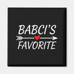 Aimant Citation du cœur de l'enfant préféré de Babci Gran