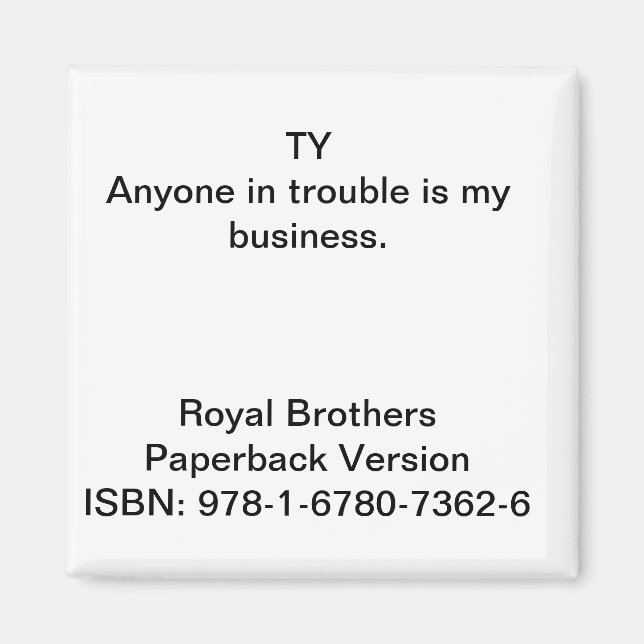 Aimant Citation du magazine "Royal Brothers" (Devant)