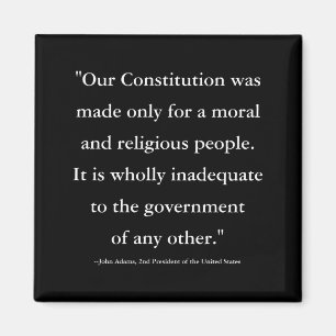 Aimant Citation du président John Adams sur le T S de la