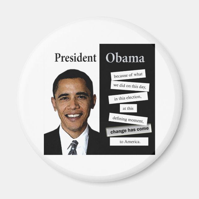 Aimant Citation du président Obama (Devant)