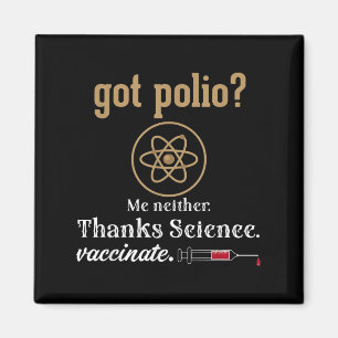 Aimant Citation graphique de l'Humour amusant vacciné Sci