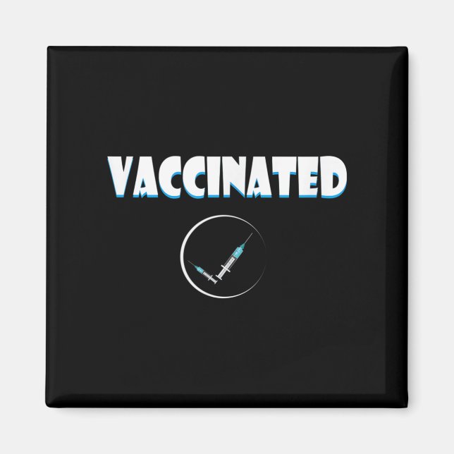Aimant Citation Graphique Vaccinée Sur Les Humours Drôle  (Devant)