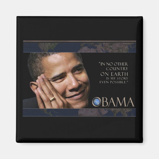 Aimant Citation inspirante d'Obama (Devant)