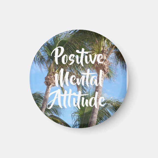 Aimant Citation Inspirationnelle Plage Attitude mentale p (Devant)