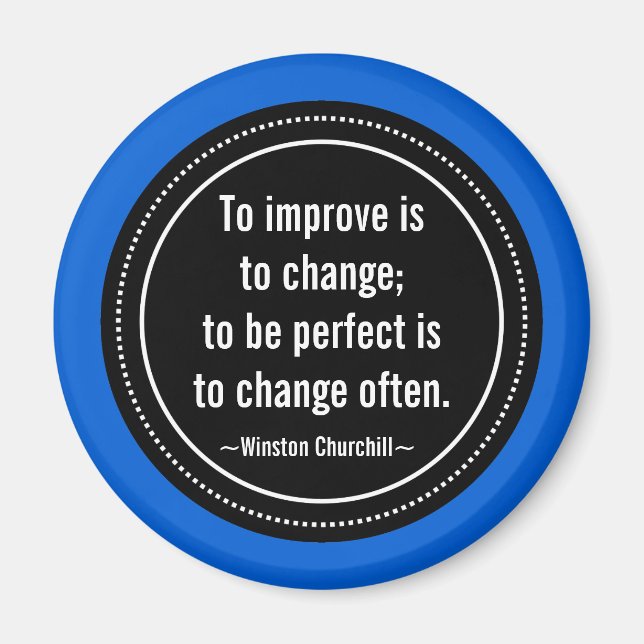 Aimant Citation inspirée de Churchill (Devant)