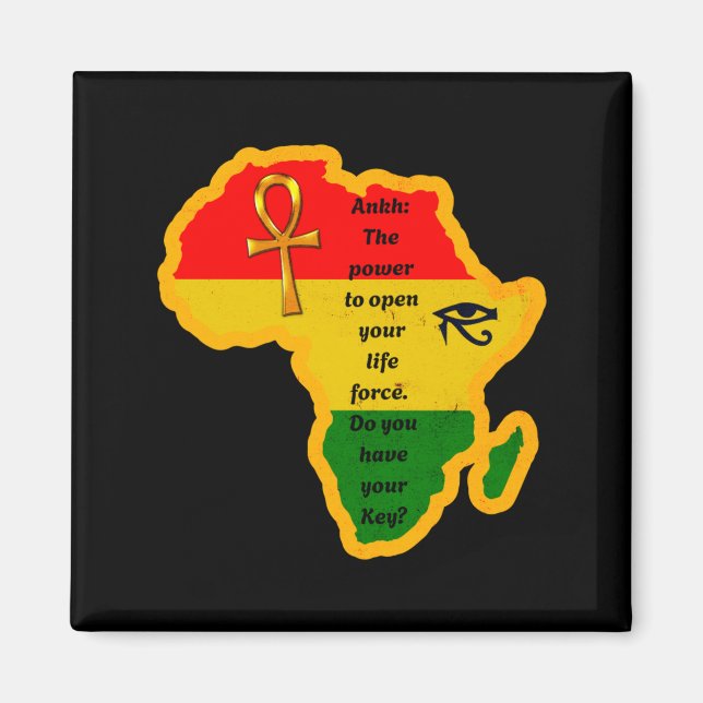 Aimant citation junenth africain ankh wer (Devant)