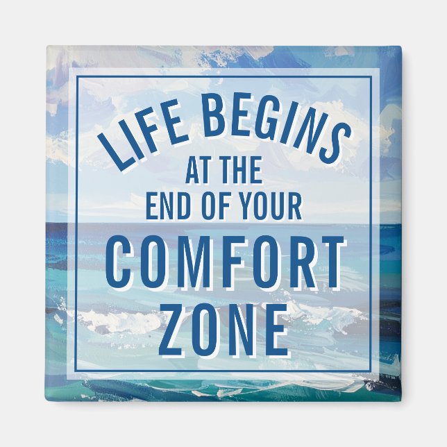 Aimant Citation Motivante Inspirante pour la Vie (Devant)