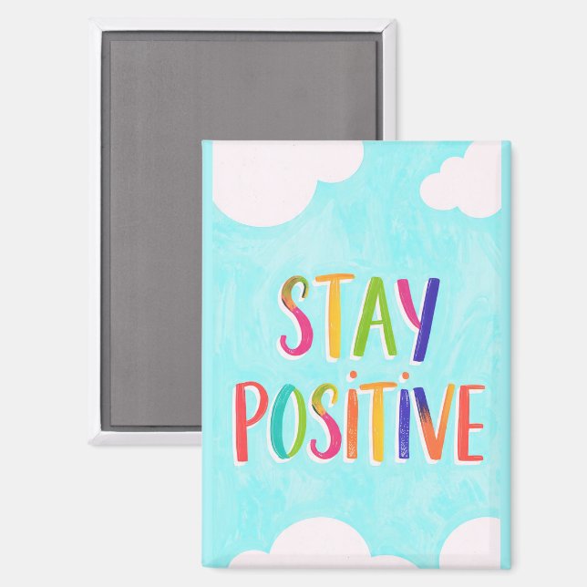Aimant Citation motivante positive peinte (Recto/Verso)