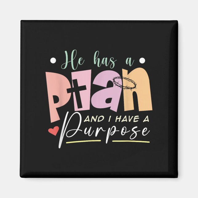 Aimant Citation Motivationnelle Christian Il A Un Plan Qu (Devant)