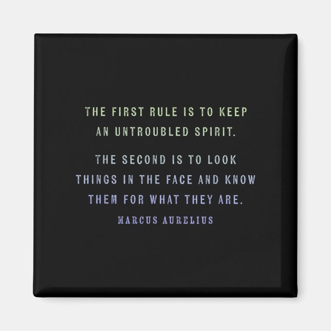 Aimant Citation Motivationnelle De Marcus Aurelius Croiss (Devant)