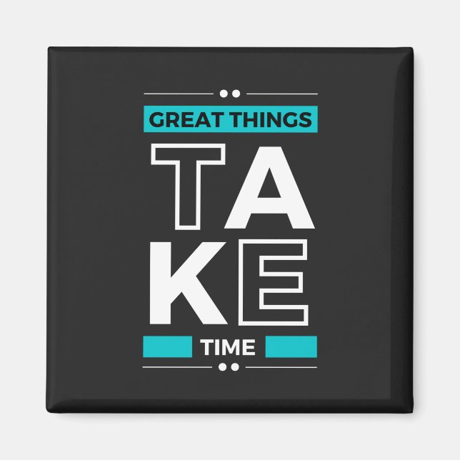 Aimant Citation motivationnelle Texte moderne et positif (Devant)