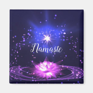 Aimant Citation Namaste Purple Crystal Lotus & Star