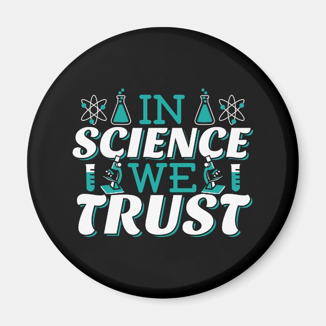 Aimant Citation 'Nous croyons en la Science' - Enseignant (Devant)