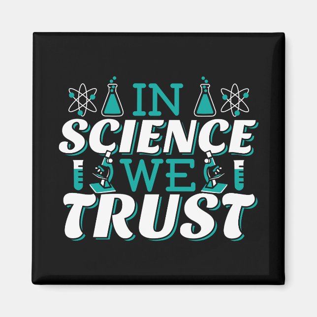 Aimant Citation 'Nous croyons en la Science' - Enseignant (Devant)