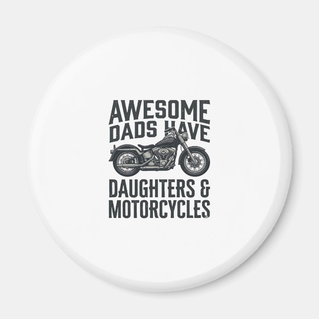 Aimant Citation Papa Filles Moto Conception Vectorielle V (Devant)
