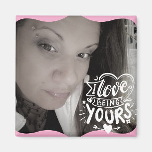 Aimant Citation Photo Saint Valentin rose