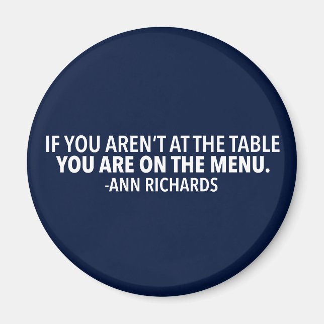 Aimant Citation politique motivationnelle de Ann Richards (Devant)