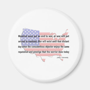 Aimant Citation pour la paix du JFK