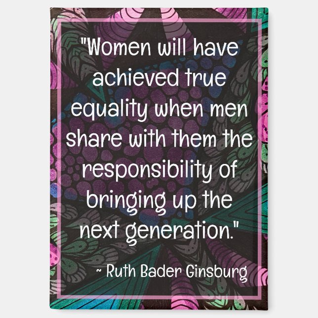 Aimant Citations de Ruth Bader Ginsburg RBG Sagesse Micro (Recto)