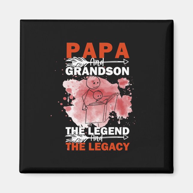 Aimant Citations grand-père | Papa Et Grandson (Devant)