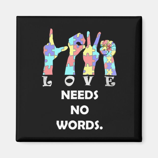 Aimant Citer Asl Love Besoin De Mots (Devant)