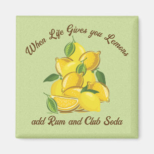 Aimant Citron Été Rhum