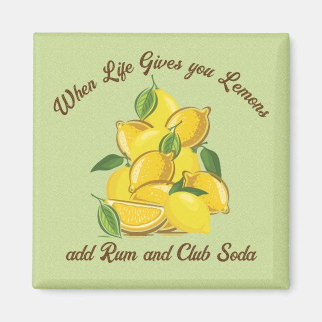 Aimant Citron Été Rhum (Devant)