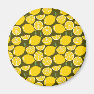 Aimant Citron Jaune Moderne Amusant mignon