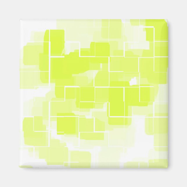 Aimant "Citron meringue" Art géométrique (Devant)