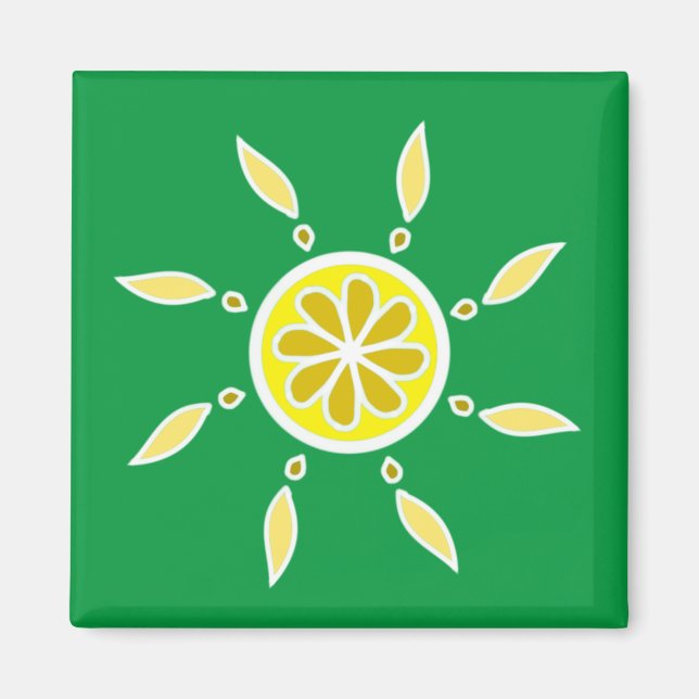 Aimant Citron soleil frais (Devant)
