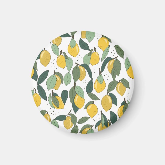 Aimant Citron Tropical : Vintage clair sans joint (Devant)