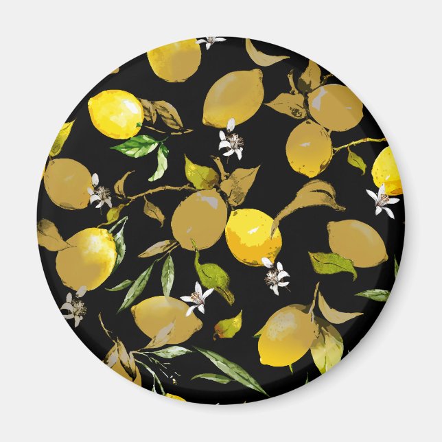Aimant Citrons aquarelle 31 (Devant)